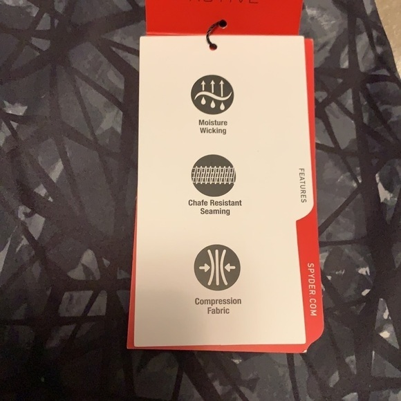 Spyder active compression leggings in grays - Picture 2 of 10